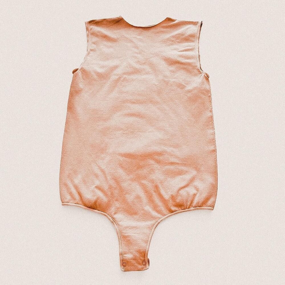 Skims Nude High Neck Shapewear Bodysuit S/M | Kim K Minimalist Essential